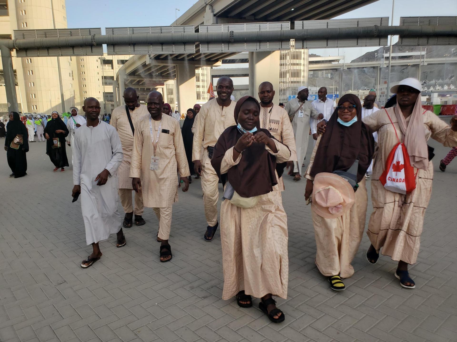 Pilgrims completing their journey